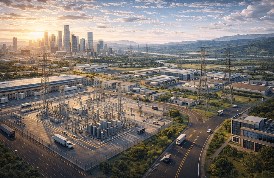 Regional power grid hub