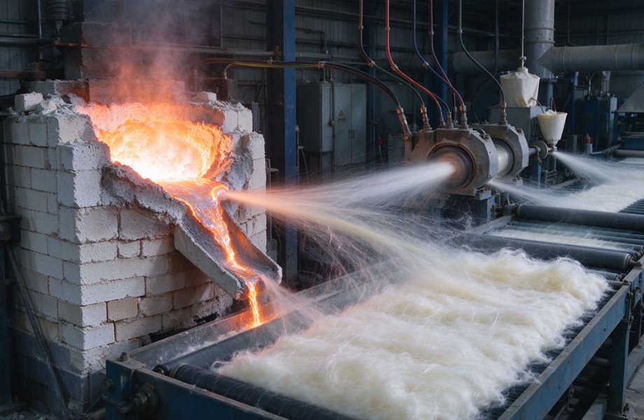Production of aluminum silicate fiber